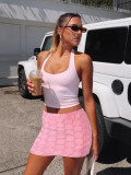 SC Fashion Solid Color Mini Skirt MZ-2866