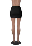 SC Solid Color Slim Sexy Mini Skirt MZ-2878