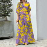 SC Plus Size V-Neck Lantern Sleeve Crop Top Wide Leg Pants Set GHHE-86478