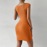 SC Sleeveless Solid Color Knits Mini Dress GYSQ-CDCJ1010