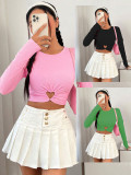 SC Long Sleeve Solid Color Love T Shirt GYSQ-ZTDH0940