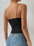 SC Solid Color Sling Knits Pleated Tops GYSQ-CVDF0650