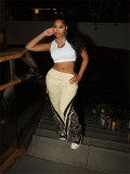 SC Leopard Print Patchwork Loose Sweatpant OD-8719