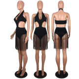 SC Tassel Deep V Neck One Piece Swimsuit MDF-5060