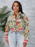 SC Fashion Print Long Sleeve Short Jackets ZSD-0722
