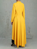 SC Long Sleeve High Neck Zipper Irregular Dress SFY-321