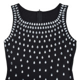 SC Hot Diamond U Neck Sleeveless Bodycon Dress BY-7117