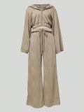 SC Long Sleeve Zipper Hooded Drawstring Pants Two Piece Set MIL-T072