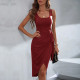 SC Sleeveless Square Neck Irregular Dress GYSQ-CDCC2020