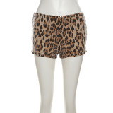 SC Leopard Print Sequin Mini Short DLSF-K24P56756