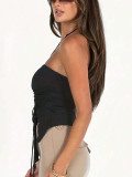 SC Drawstring Split Irregular Tank Top GYSQ-KCEC1280