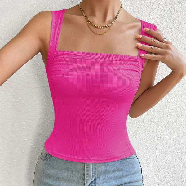 SC Sleeveless Knits Sexy Solid Tank Tops GYSQ-CVDE3020