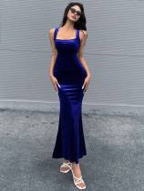 SC Sexy Backless Sleeveless Fishtail Dress GYSQ-CDDG1420