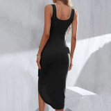 SC Sleeveless Square Neck Irregular Dress GYSQ-CDCC2020