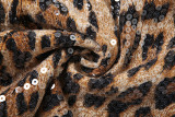 SC Leopard Print Sequin Mini Short DLSF-K24P56756