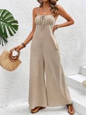 SC Backless Sexy Lace-up Loose Jumpsuit GYSQ-XJEC2820