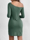 SC Loose Solid Logn Sleeve Casual Dress GYSQ-CDCJ3120