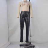 SC Fashion High Waist PU Leather Pants GPBY-15131