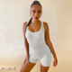 SC Solid Color Sleeveless Backless Romper GPBY-14469