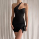 SC Solid Color Sexy Sling Mini Dress GPBY-22014