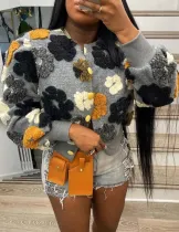 SC Casual Jacquard Plush Coat GMJL-XH031