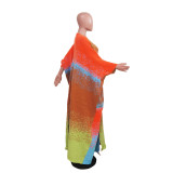 SC Casual Color Block Loose Knits Long Coat TR-1320