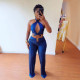 SC Plus Size Pleated Halter Backless Hollow Out 2 Piece Set NY-3330