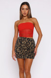 SC Drawstring Tight Pleated Mini Skirt MZ-2869