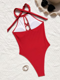 SC Sexy Halterneck Bikinis One Piece Swimsuit CASF-6629