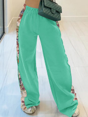 SC Fashion Print Splicing Loose Pant YH-5295