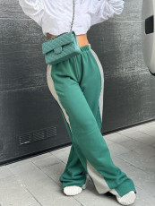 SC Casual Loose Wide Leg Patchwork Sport Pant MIL-099