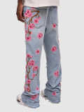 SC Fashion Embroidered Straight Jeans GDMY-392