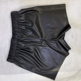 SC PU Leather Solid Color Short GPBY-15121
