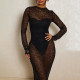 SC Lace Patchwork See Through Bodycon Dress GPBY-15142