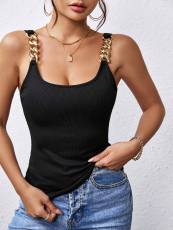 SC U Neck Sleeveless Sling Tops GYSQ-UTED1920