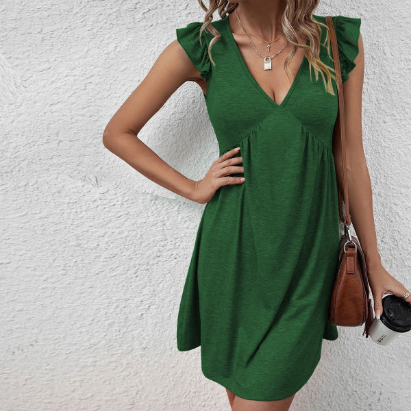 SC V Neck Loose Sleeveless Casual Dress GYSQ-JDDB1010