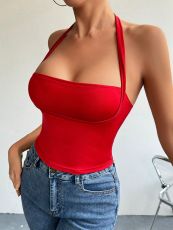 SC Sexy Halterneck Backless Sexy Vest GYSQ-CVEA0870