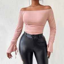 SC One Shoulder Long Sleeve Slim Bodysuit GYSQ-ZODJ1040