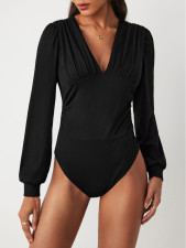 SC Long Sleeve V Neck Bodysuit GYSQ-KOEF0330