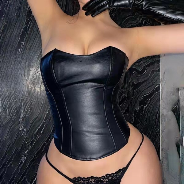 SC Sexy PU Leather Tube Tops Vest GPBY-101014
