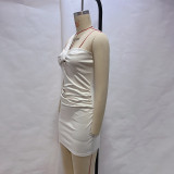SC Slash Shoulder Sling Tube Tops Dress GPBY-14359