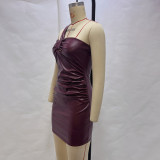 SC Slash Shoulder Sling Tube Tops Dress GPBY-14359