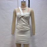 SC Slash Shoulder Sling Tube Tops Dress GPBY-14359
