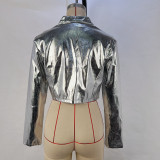 SC PU Leather Metallic Zipper Jacket GPBY-14622