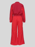 SC Long Sleeve Zipper Patchwork Pants Suit MIL-120