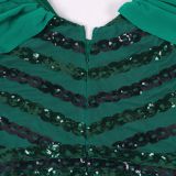 SC Plus Size Sequin Slim Maxi Dress NY-3355