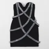 SC Irregular Hot Drill Mini Dress NY-3337