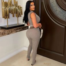 SC Sexy Knits Sleeveless Two Piece Pants Set MDF-5508