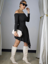 SC One Shoulder Irregular Midi Dress YH-5362