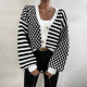 SC Plaid Patchwork Stripe Knits Coats GDAM-1027